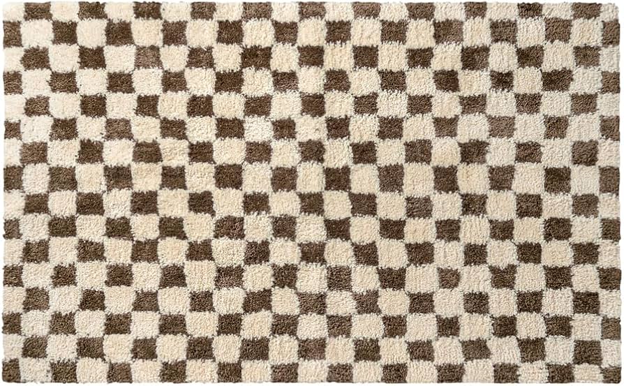 Amazon | BRID モロッコ チェッカー ラグ Morocco CHECKER RUG 140